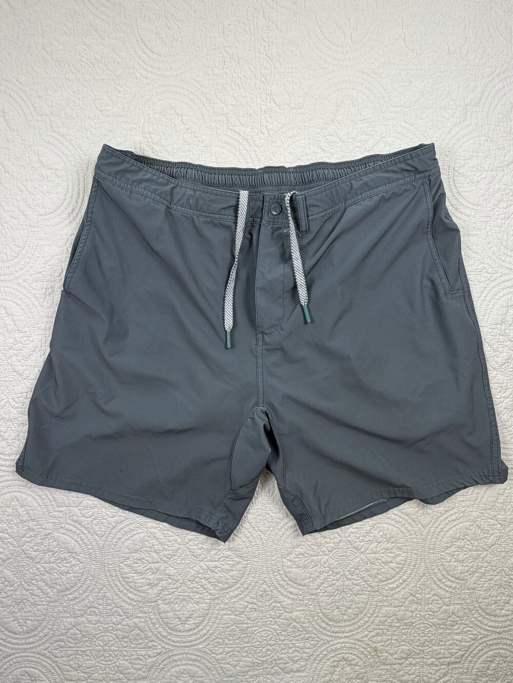 GenTeal Men’s Performance Shorts Gray Blue Stretch Lined Swim Trunks 2XL